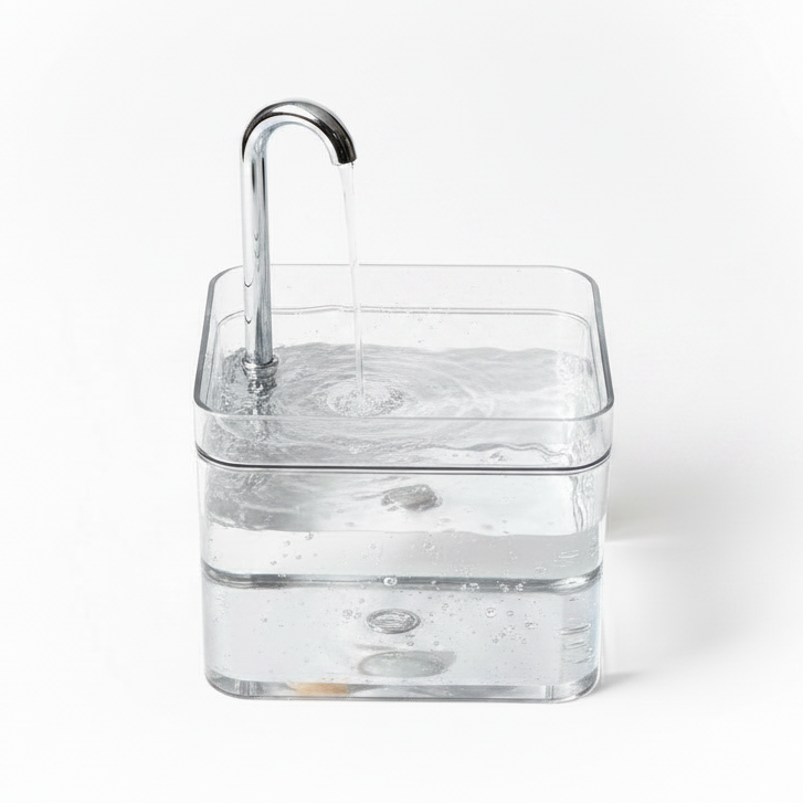 Fonte de Água para Gatos — Design Transparente